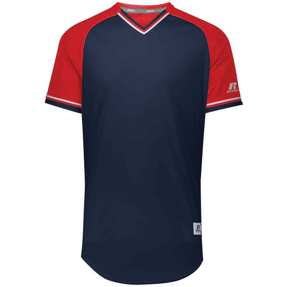 Classic Navy/Red V-Neck Jersey – Jersey Factory USD