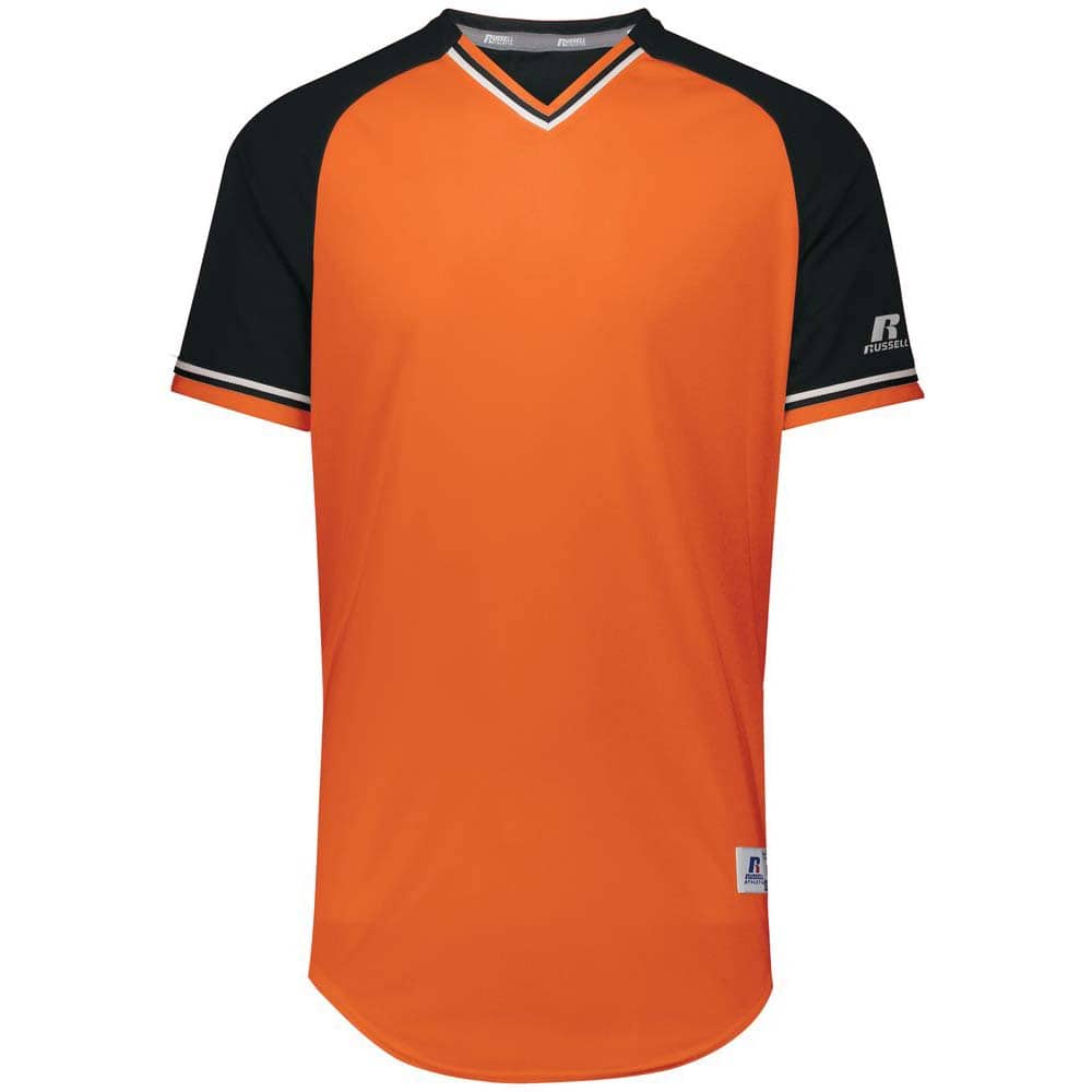 Classic Burnt Orange-Black V-Neck Jersey