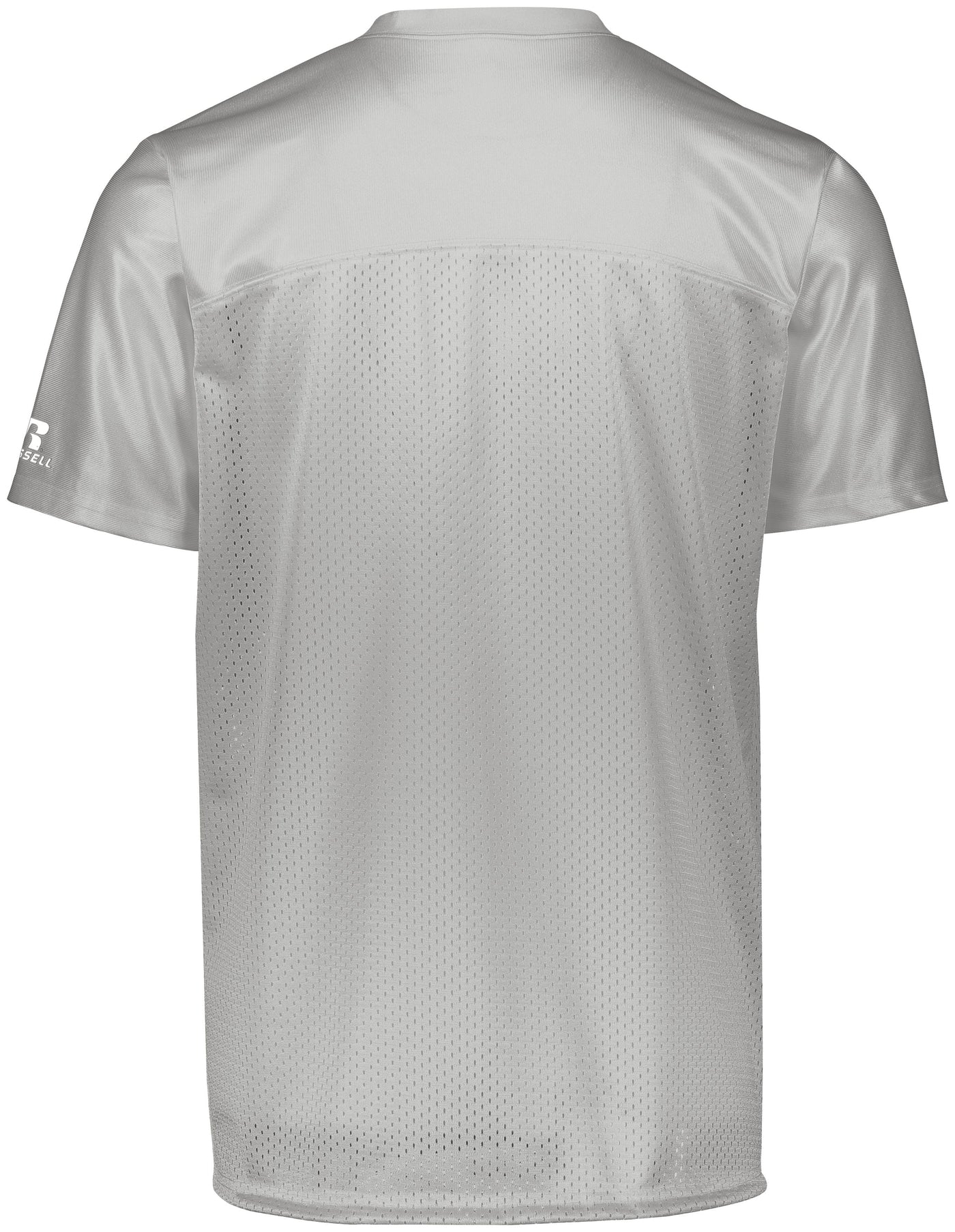 Solid Grid Iron Silver Flag Football Jersey