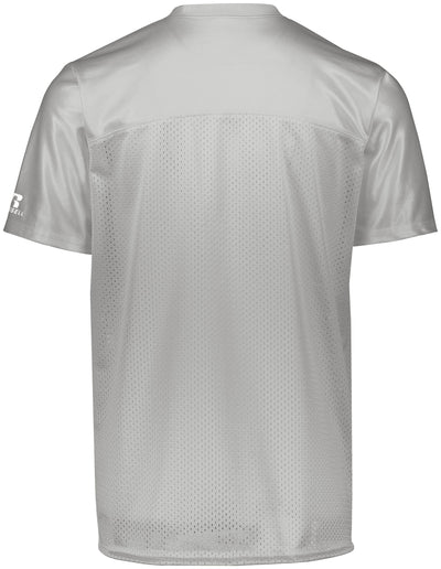 Solid Grid Iron Silver Flag Football Jersey