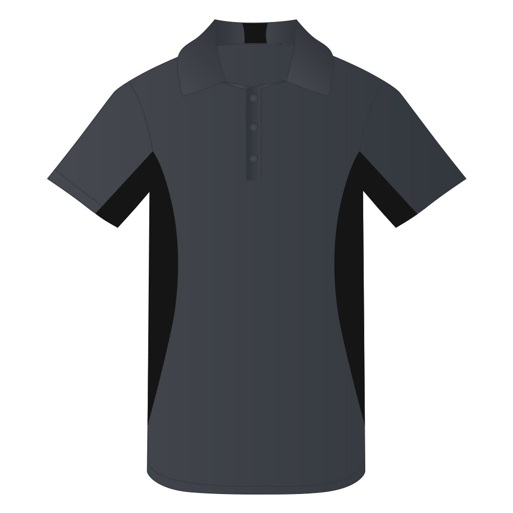 Snag Resistant Colour Block Sport Shirt Iron Grey-Black