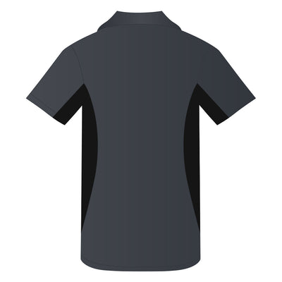 Snag Resistant Colour Block Sport Shirt Iron Grey-Black