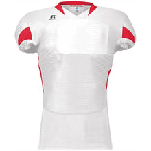 Load image into Gallery viewer, Russell Waist Length White-Red Football Jersey
