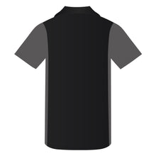 Load image into Gallery viewer, Short Sleeve Woven Crew Shirt Black-Charcoal
